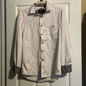 Flex mens white long sleeve button down dress shirt size small